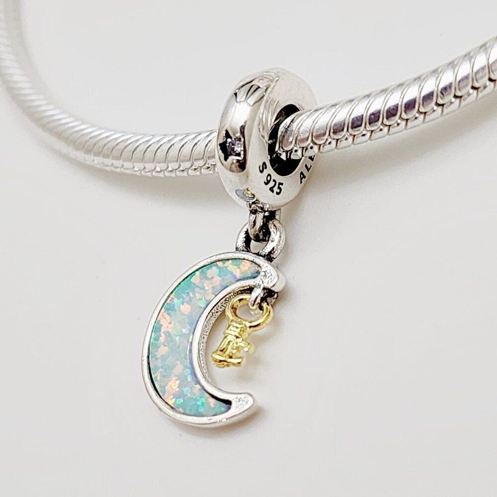 Pandora Two-Tone Key & Moon Charm
